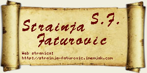 Strainja Faturović vizit kartica